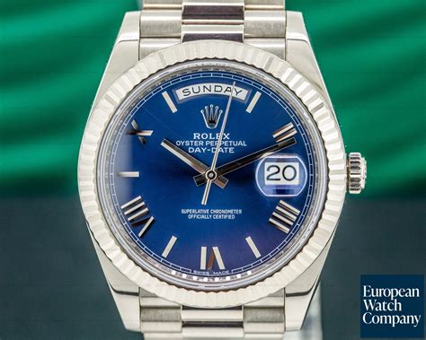 blue face presidential rolex|rolex presidential 40mm white gold.